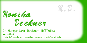 monika deckner business card
